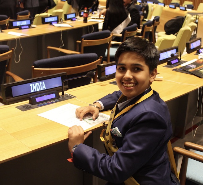 Ayush Chopra - 15 years old, an impressive young Indian leader at United Nations