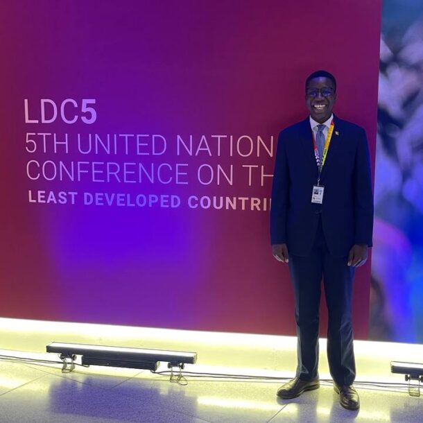 Babacar J. Diop at the 5th Conference of Less Developed Countries at Doha in Qatar. Copyright 2023